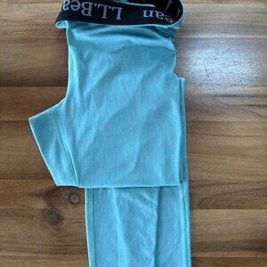 L.L.Bean Everyday Performance 7/8 Leggings – Light Blue with Logo Waistband